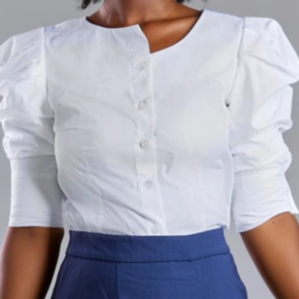 Seragyi White Martina Blouse Size 10 - NWT